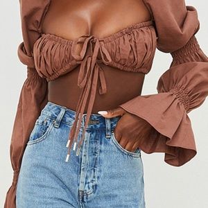 Brown House of CB top size S NWOT